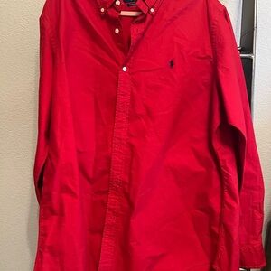 Red Polo Ralph Lauren Button-Up Shirt